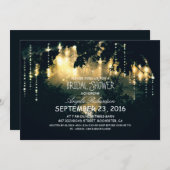 妖精が住んでいるかのようなツリーライト　結婚式前祝い 招待状 (正面/裏面)