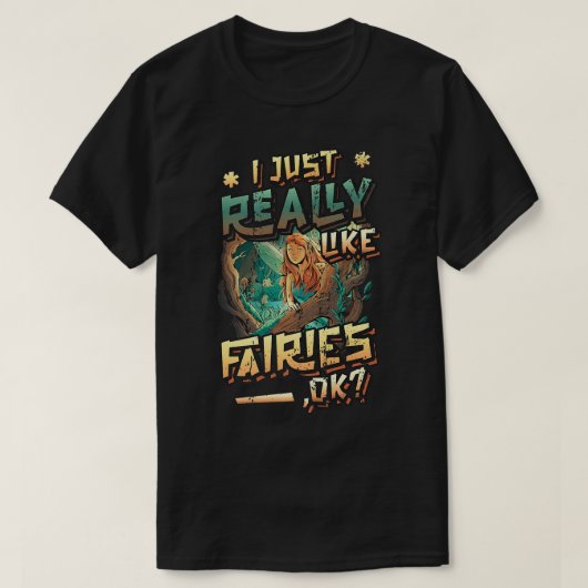 妖精が大好き妖精Tシャツ Tシャツ (デザイン正面)
