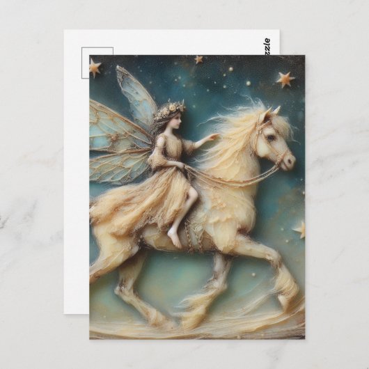 妖精が彼女の馬に乗って ポストカード (正面/裏面)