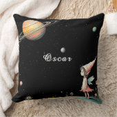 妖精が惑星と宇宙を考える クッション (ブランケット)