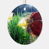 妖精が水仙の中 セラミックオーナメント (左)