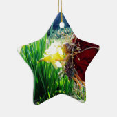 妖精が水仙の中 セラミックオーナメント (右)