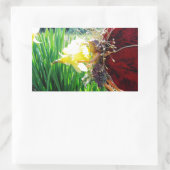 妖精が水仙の中 長方形シール (バッグ)