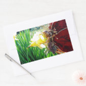 妖精が水仙の中 長方形シール (封筒)