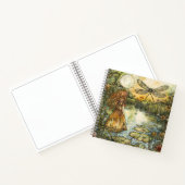 妖精が池とトンボの手帳の横に ノートブック (内部)