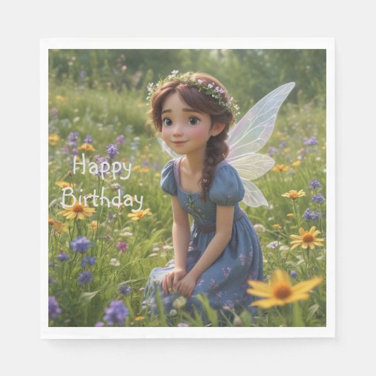 妖精が牧草地に スタンダードランチョンナプキン (正面)