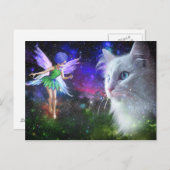 妖精が猫に出会う ポストカード (正面/裏面)