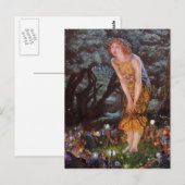 妖精が真夏の夜の少女の夢に ポストカード (正面/裏面)