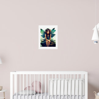 妖精が雨の中で座っている ポスター