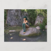 妖精が魅惑の池のはがきに ポストカード (正面)