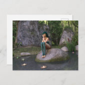 妖精が魅惑の池のはがきに ポストカード (正面/裏面)