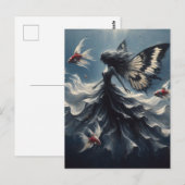 妖精が魚と泳ぐ ポストカード (正面/裏面)