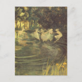 妖精たちがアーサー・ブラックによって舞うヴィンテージ・フェアリー・ダンス ポストカード (正面)