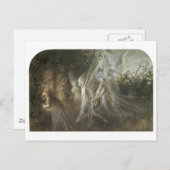 妖精たちがゴシック様式のアーチを見て，1864 ポストカード (正面/裏面)