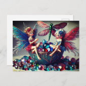 妖精たちが座っている ポストカード (正面/裏面)