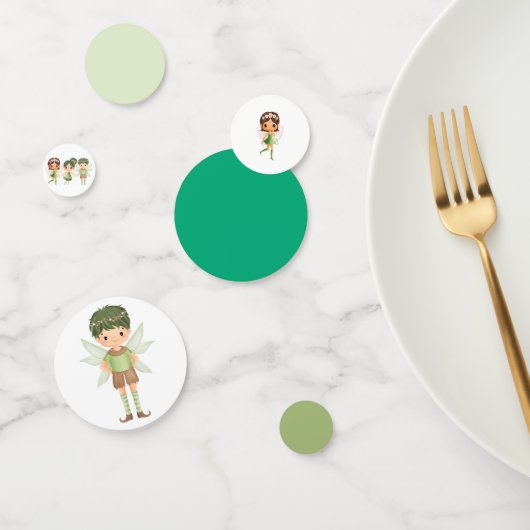 妖精たちが緑の紙鉢を身に着けて コンフェッティ (グループ)