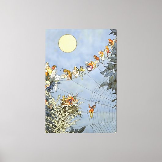 「妖精たちの誕生日」by Heath Robinson キャンバスプリント (正面)