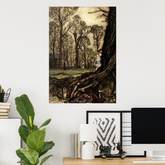 妖精たちは夕暮れまで隠れがちだ ポスター (ホームオフィス)