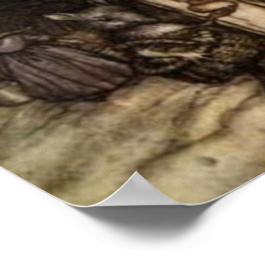 妖精たちは夕暮れまで隠れがちだ ポスター (角)