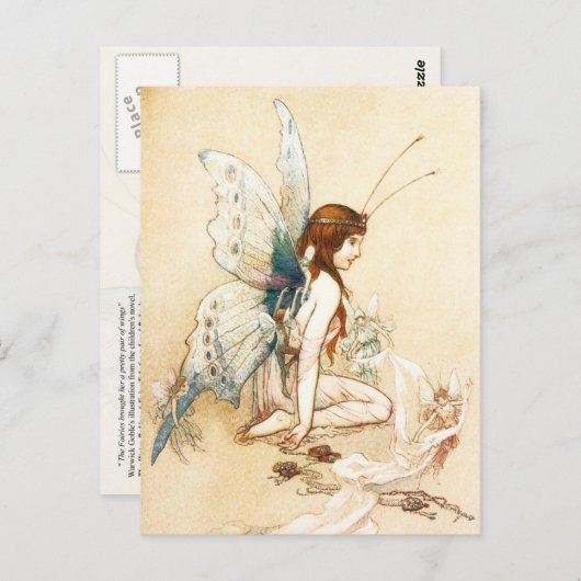 妖精たちは彼女に翼を一組もたらした ポストカード (正面/裏面)
