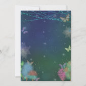 妖精とお友達 バタフライ グリッター ベイビーシャワー 招待状 (裏面)