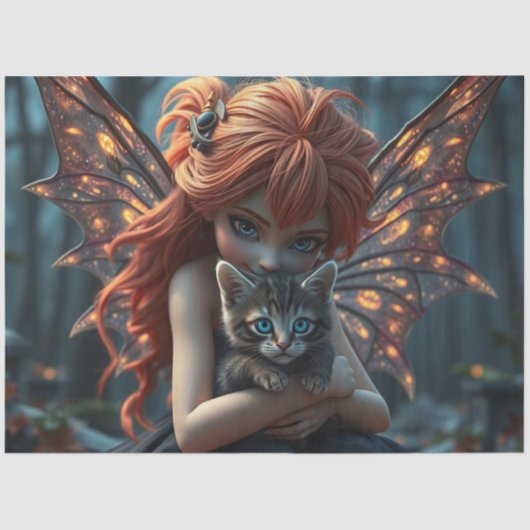 妖精とその猫 薄葉紙 (正面)