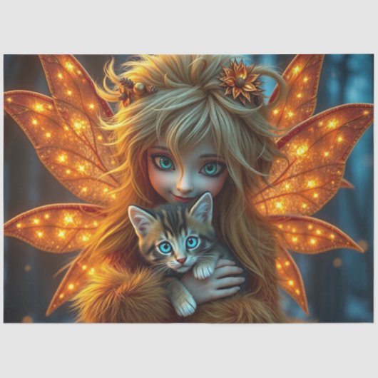 妖精とその猫 薄葉紙 (正面)