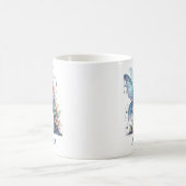 妖精とイニシャルAのモノグラムネーム入りデザイン コーヒーマグカップ (中央)