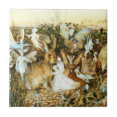 妖精とウサギ タイル (正面)