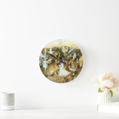 妖精とウサギ ラウンド壁時計 (ホーム)