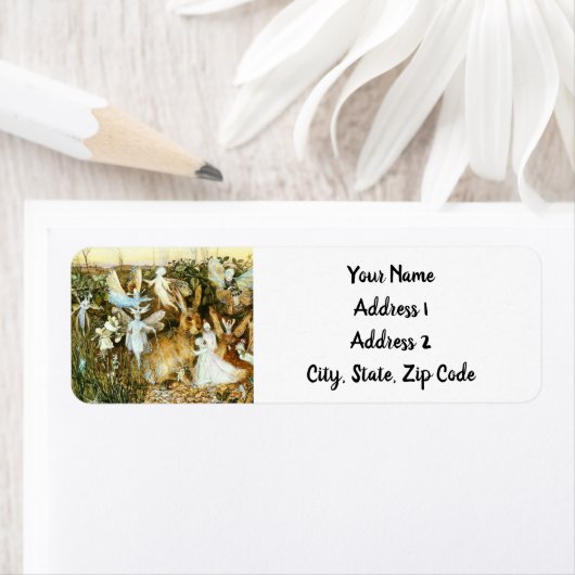 妖精とウサギ ラベル (インサイチュ)
