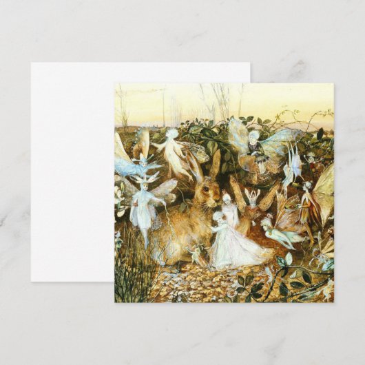 妖精とウサギ 招待状 (正面/裏面)