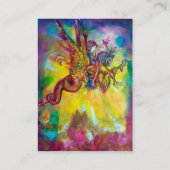 妖精とグリフィンファンタジーの水色 名刺 (裏面)