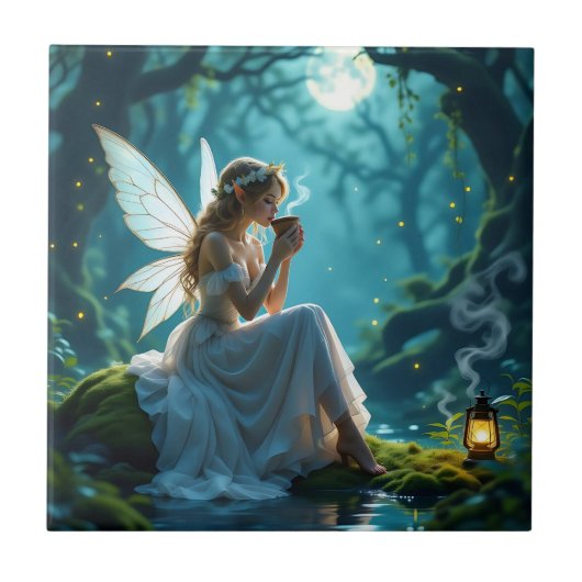 妖精とコーヒーに魅了された森 タイル (正面)