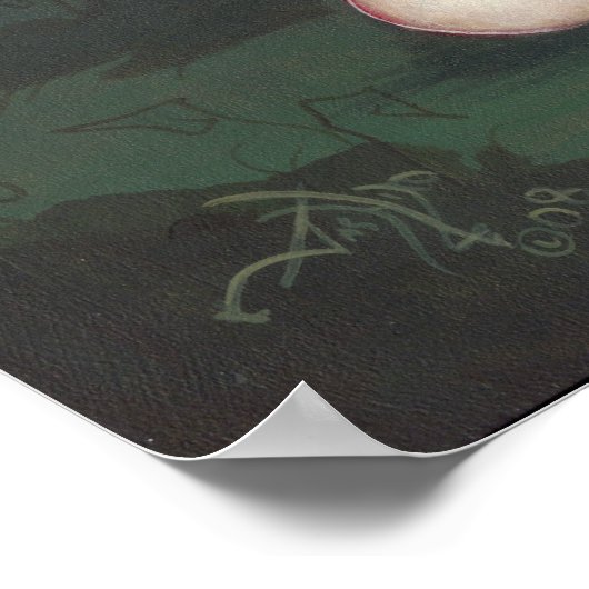 妖精とドライフラワーアートプリントファンタジーフェイリー ポスター (角)