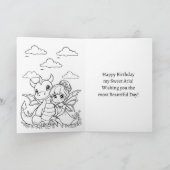 妖精とドラゴンのエーテルな女の子の誕生日 カード (内部)