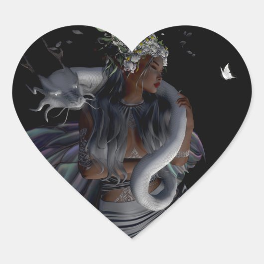 妖精とドラゴンのシール ハートシール (正面)