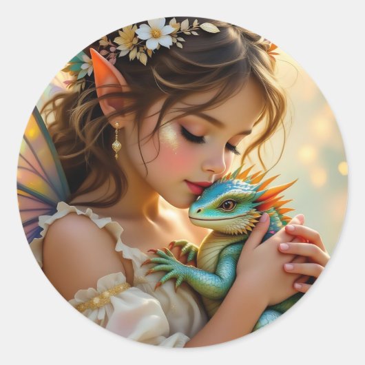 妖精とドラゴンのミスティカルガール ラウンドシール (正面)