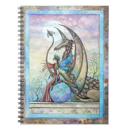 妖精とドラゴンの幻想芸術ノート ノートブック (正面)