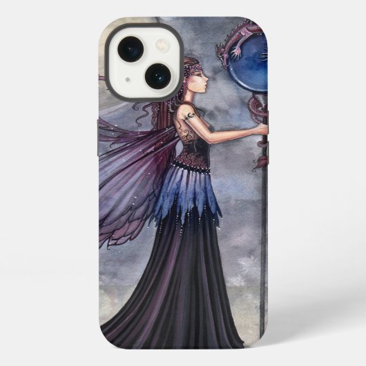 妖精とドラゴンの幻想芸術 iPhoneケース (裏面)