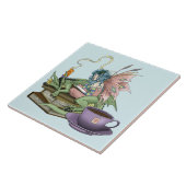 妖精とドラゴンの本とお茶の友情 タイル (側面)