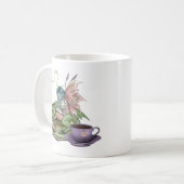 妖精とドラゴンの本と茶の友情 コーヒーマグカップ (正面左)