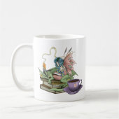 妖精とドラゴンの本と茶の友情 コーヒーマグカップ (左)