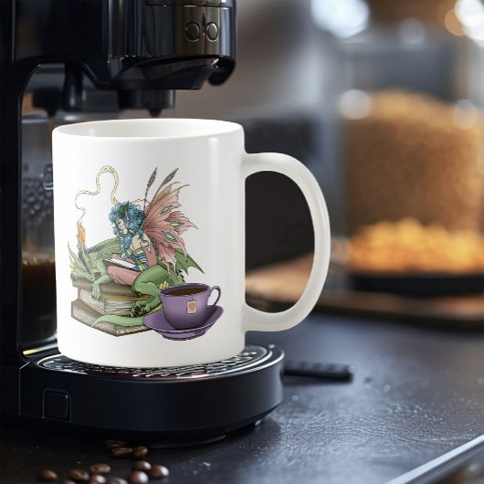 妖精とドラゴンの本と茶の友情 コーヒーマグカップ