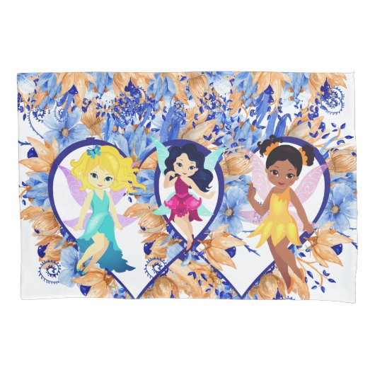 妖精とハートピラウケース 枕カバー (正面)