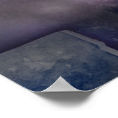 妖精とパープルハートのファンタジーアートプリント ポスター (角)