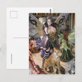 妖精とヒョウ ポストカード (正面/裏面)