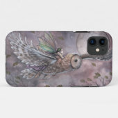 妖精とフクロウのファンタジーアートiPhoneケース Case-Mate iPhoneケース (裏面(横))