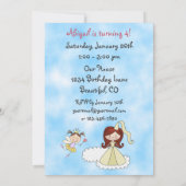 妖精とプリンセスと城の誕生日招待状 招待状 (裏面)