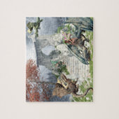 妖精とベビードラゴンファンタジー風景 ジグソーパズル (縦)